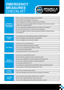 Free Emergency Measures Checklist